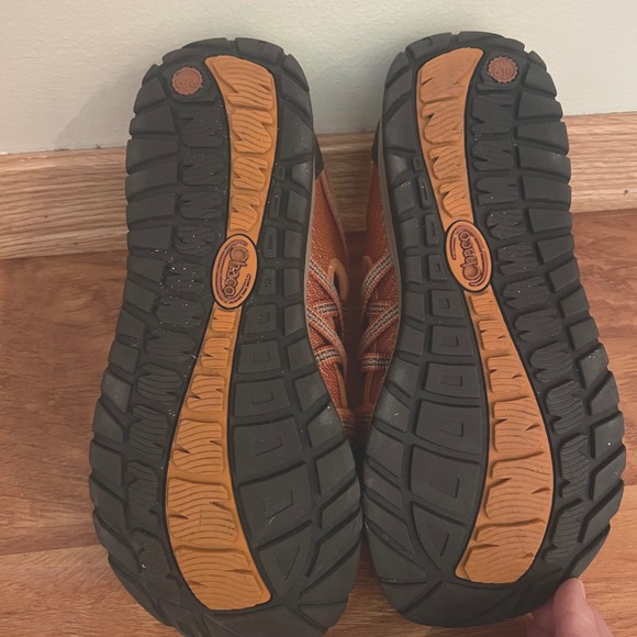 Chaco Water Hiking Shoes Ecotread Kids 4 Orange Black Performance Comfort Sandal - Picture 8 of 12